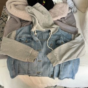 Easel Hoodie/Jean coat